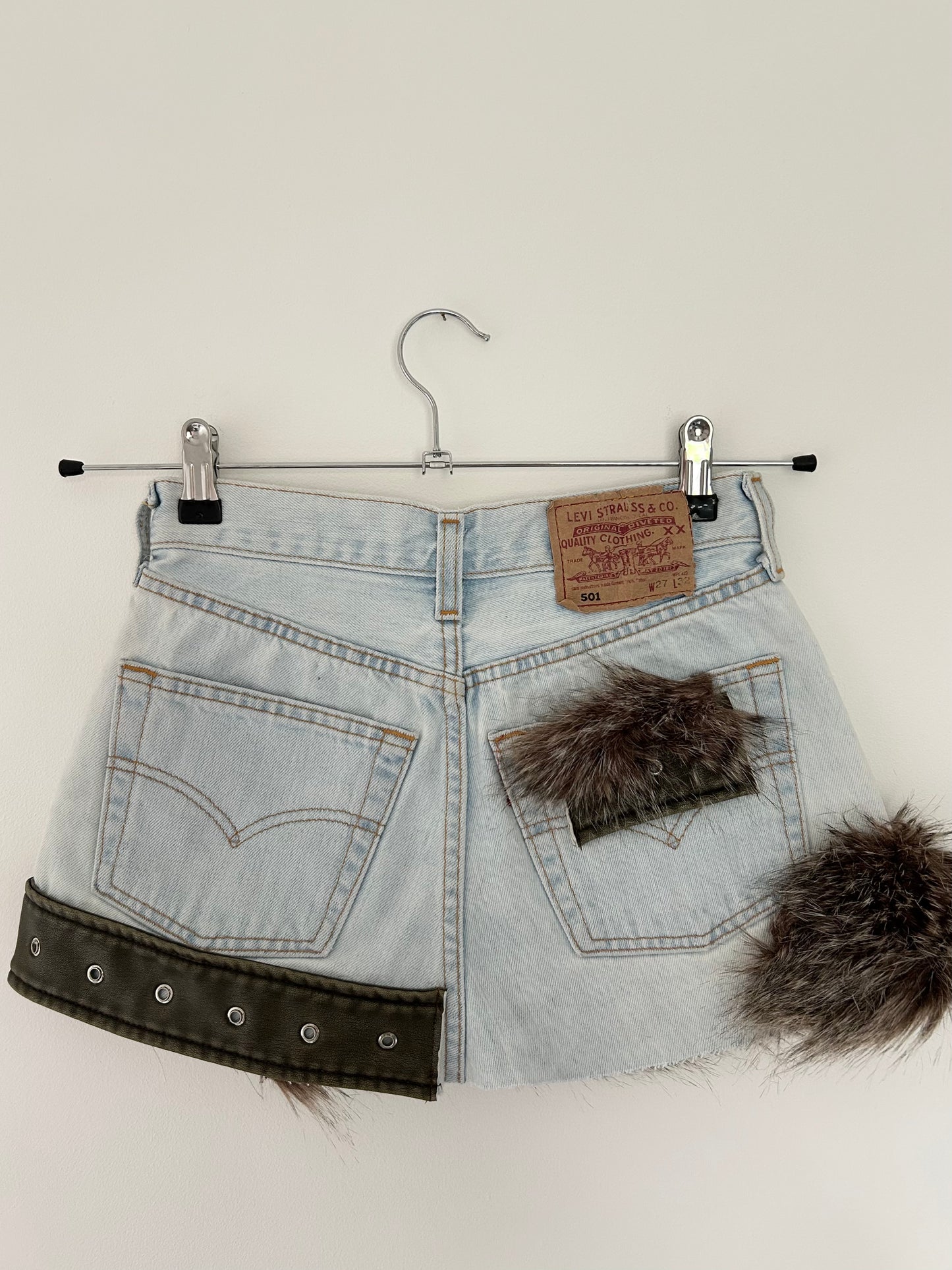 Mini Denim Reworked Skirt (size 4)