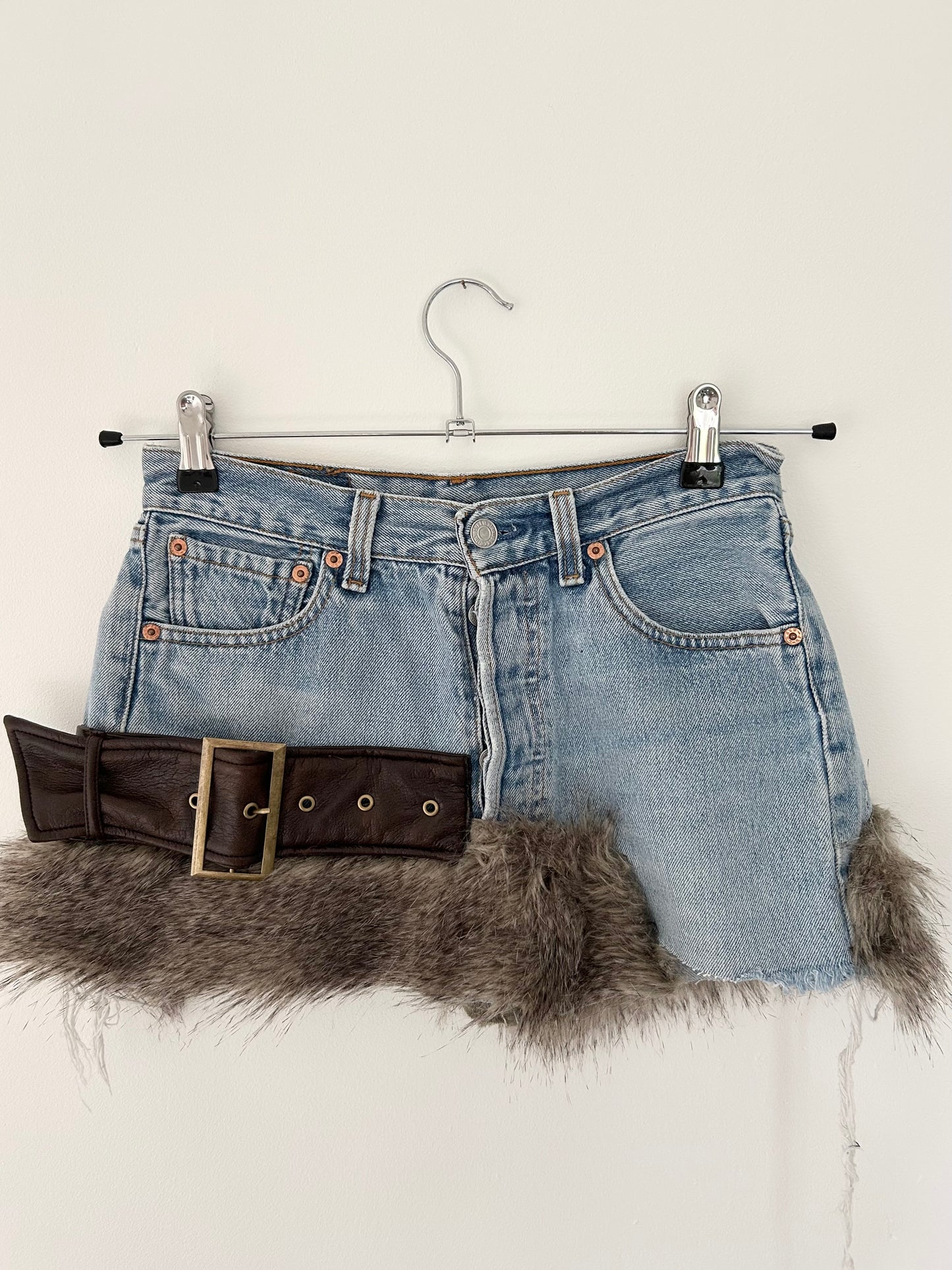 Mini Denim Reworked Skirt (size 6)