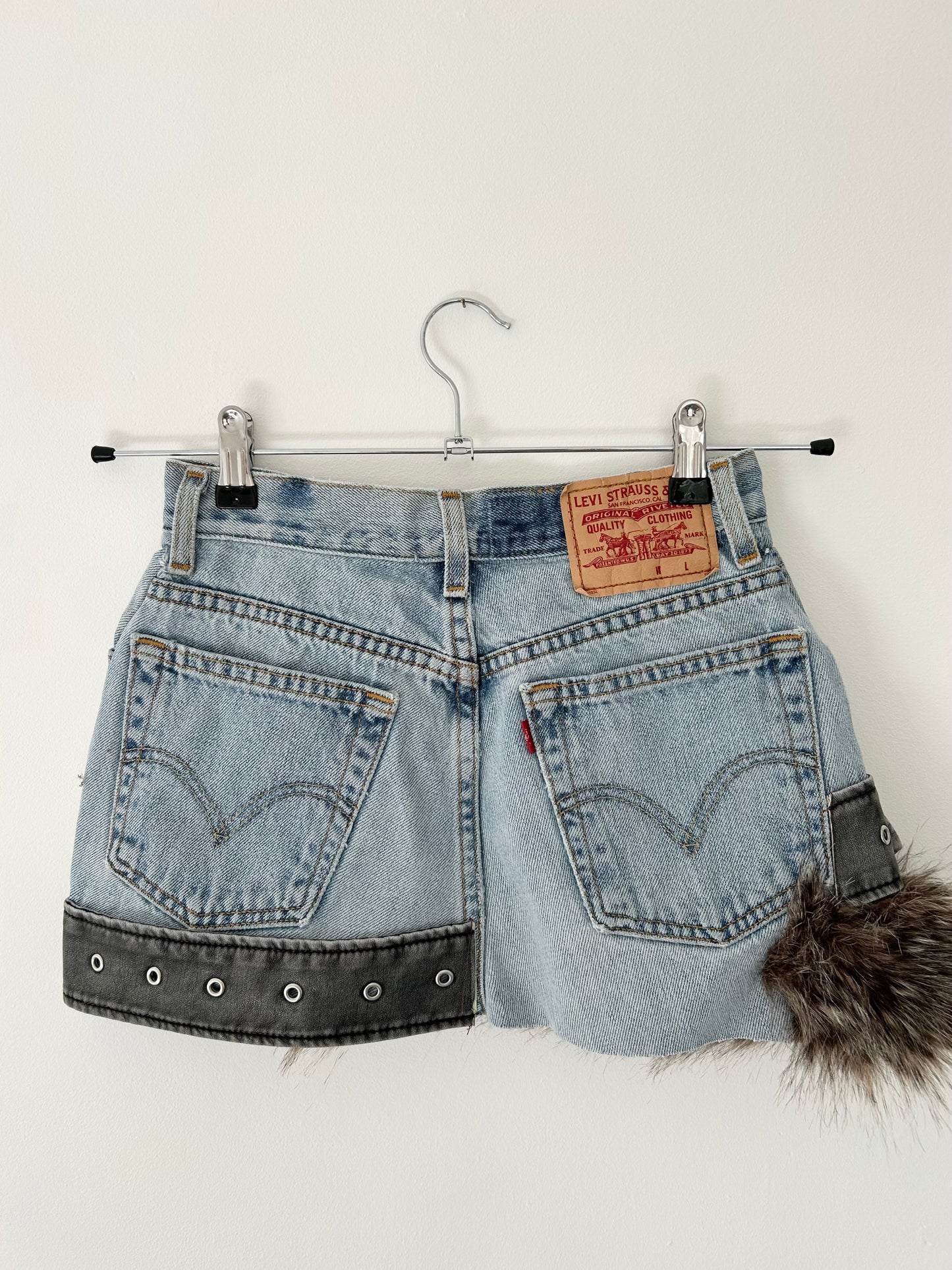 Mini Denim Reworked Skirt (size 6)