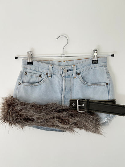 Mini Denim Reworked Skirt (size 4)