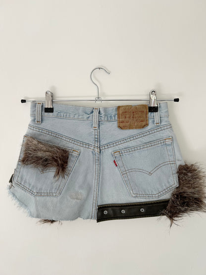 Mini Denim Reworked Skirt (size 4)