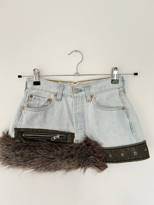 Mini Denim Reworked Skirt (size 4)