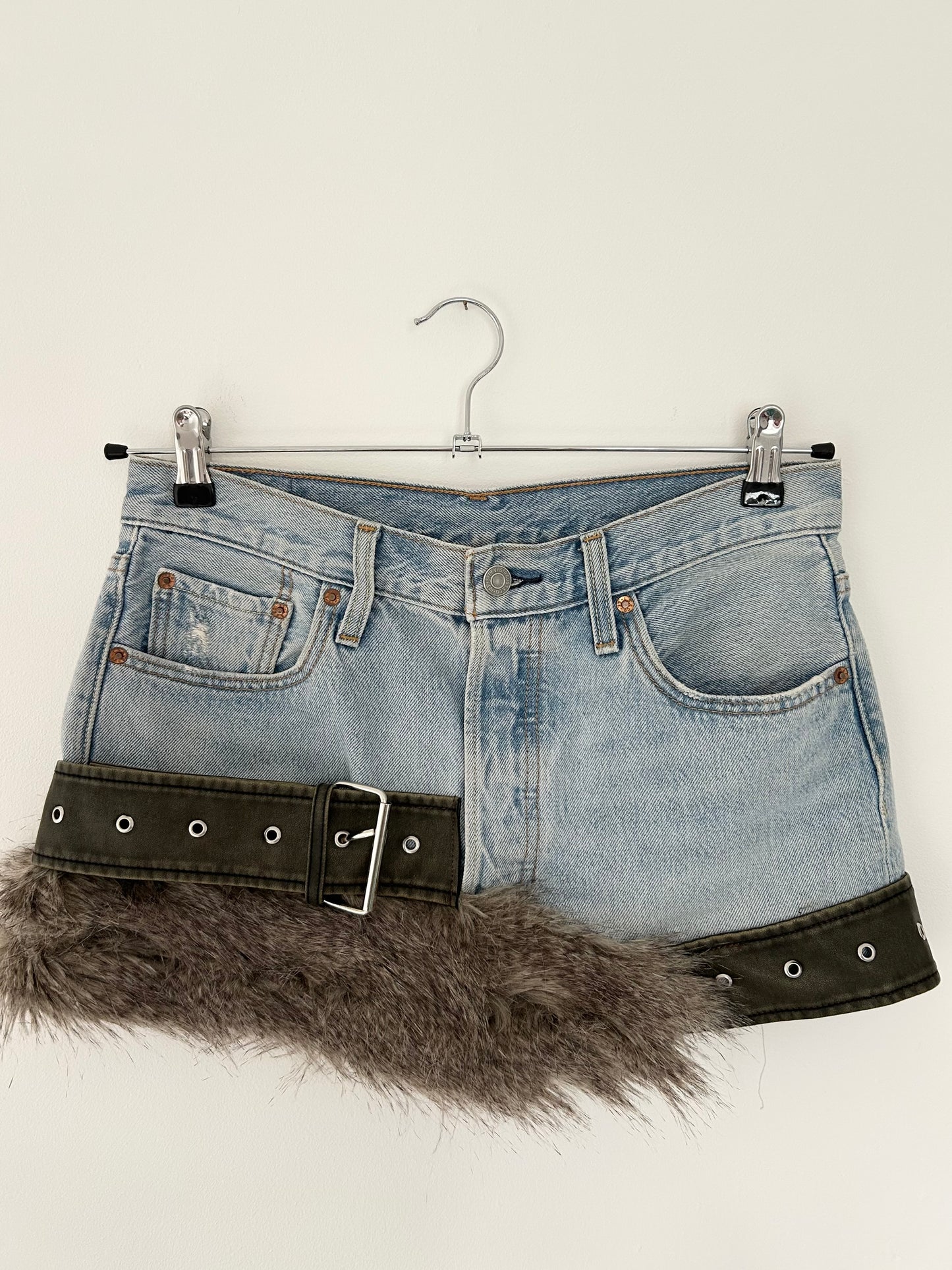 Mini Denim Reworked Skirts (size 12)