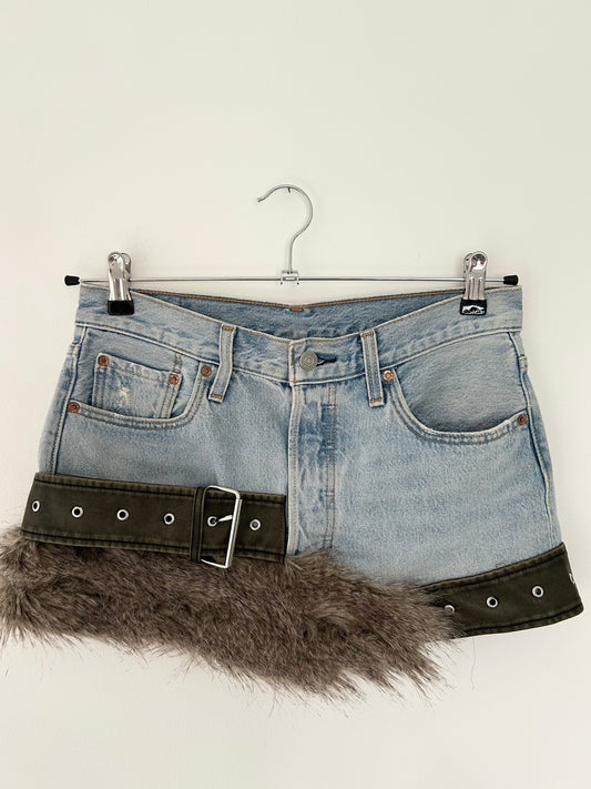 Mini Denim Reworked Skirts (size 12)