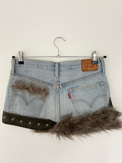 Mini Denim Reworked Skirts (size 12)