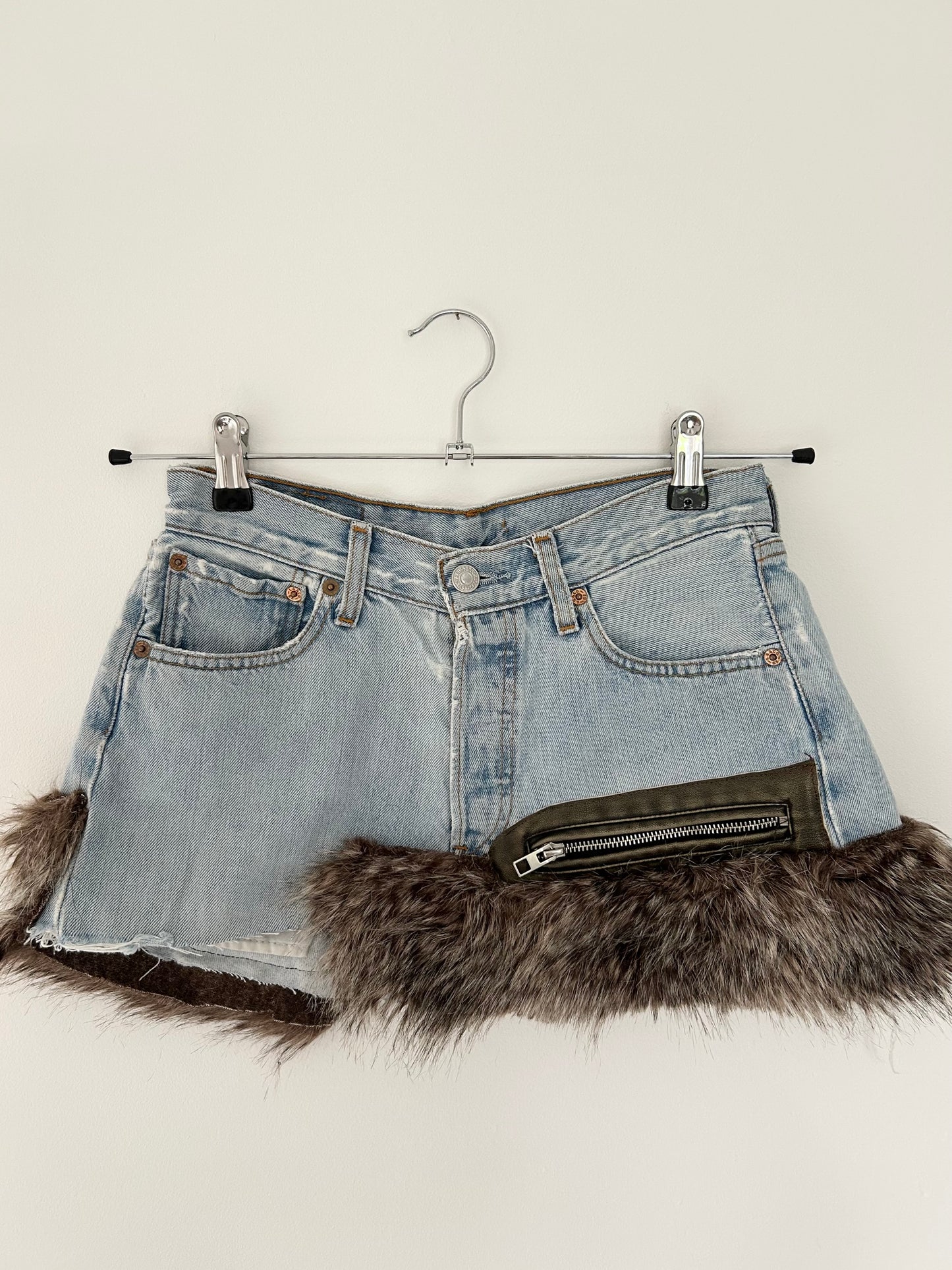 Mini Denim Reworked Skirt (size 6)