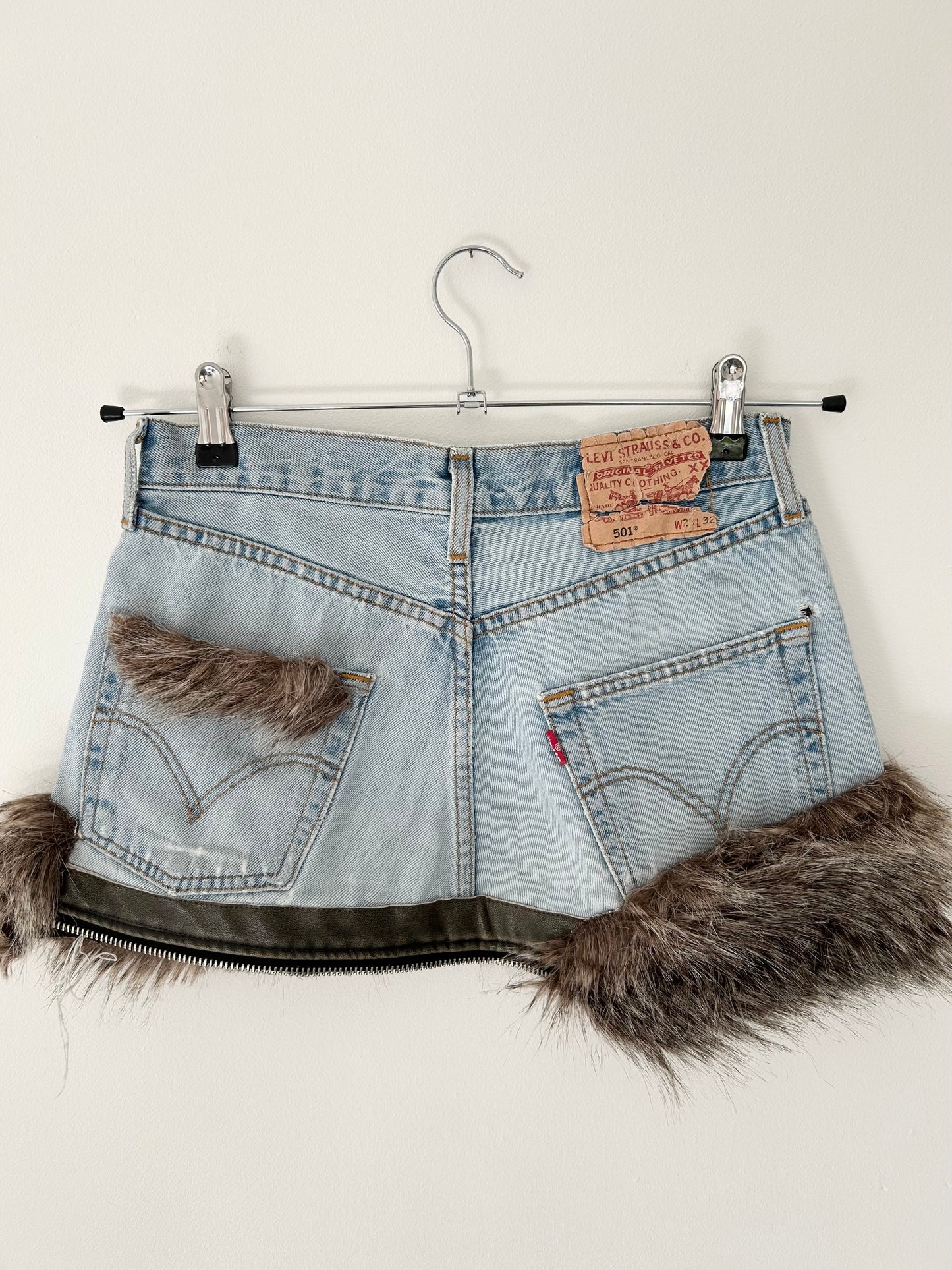 Mini Denim Reworked Skirt (size 6)