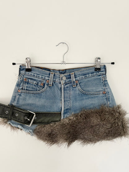 Mini Denim Reworked Skirt (size 4)