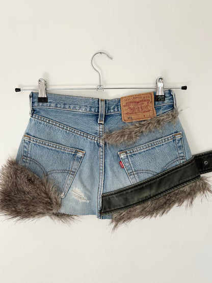 Mini Denim Reworked Skirt (size 4)