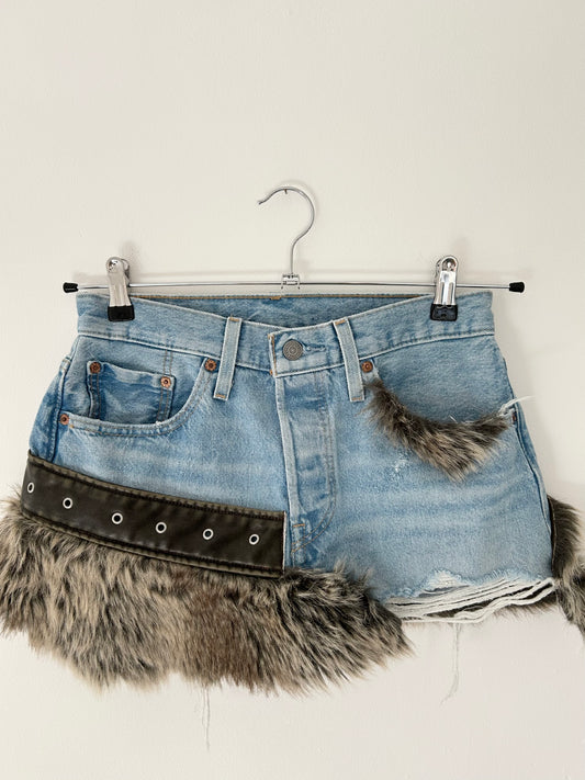 Mini Denim Reworked Skirt (size 8)