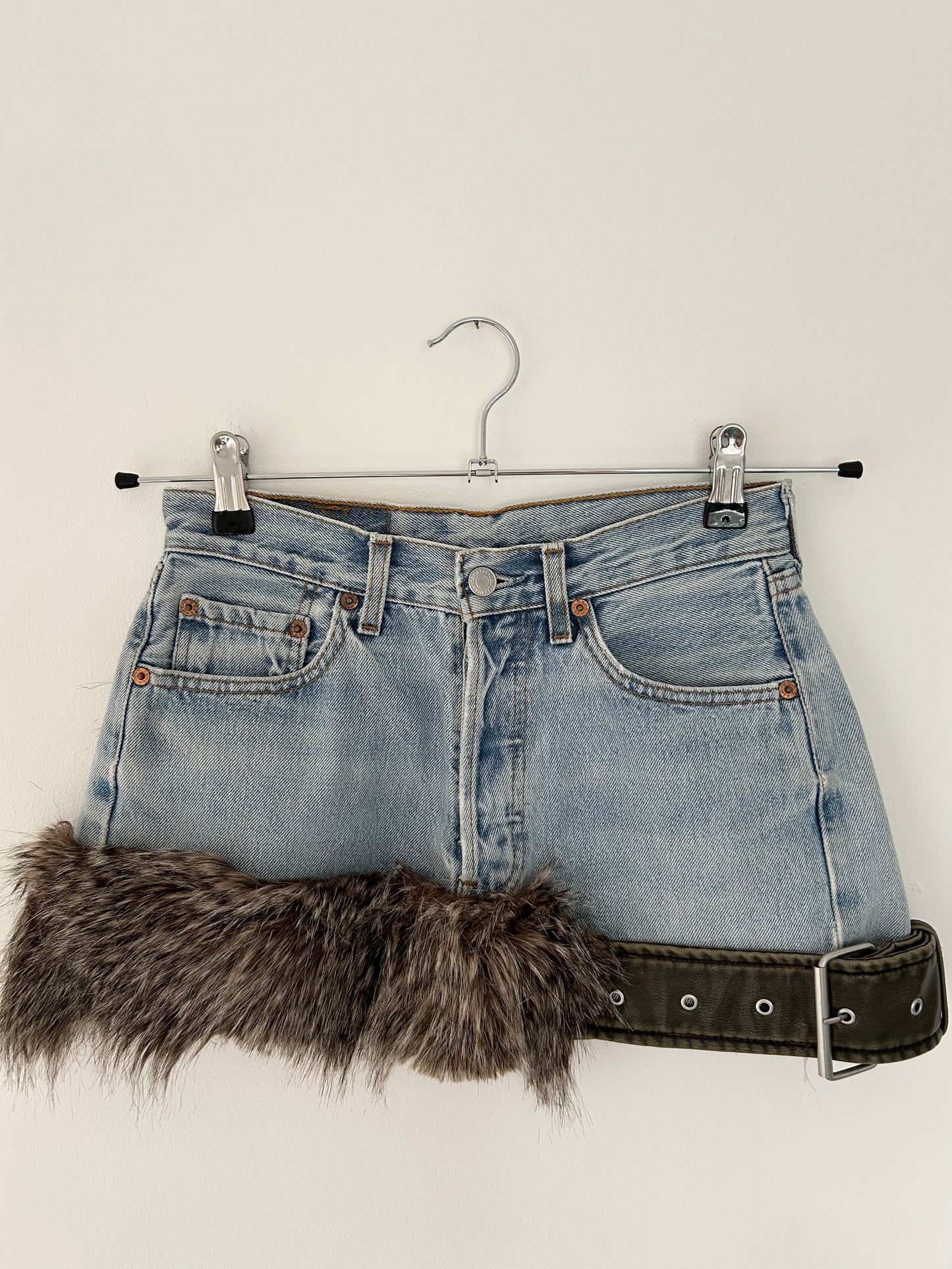 Mini Denim Reworked Skirt (size 6)