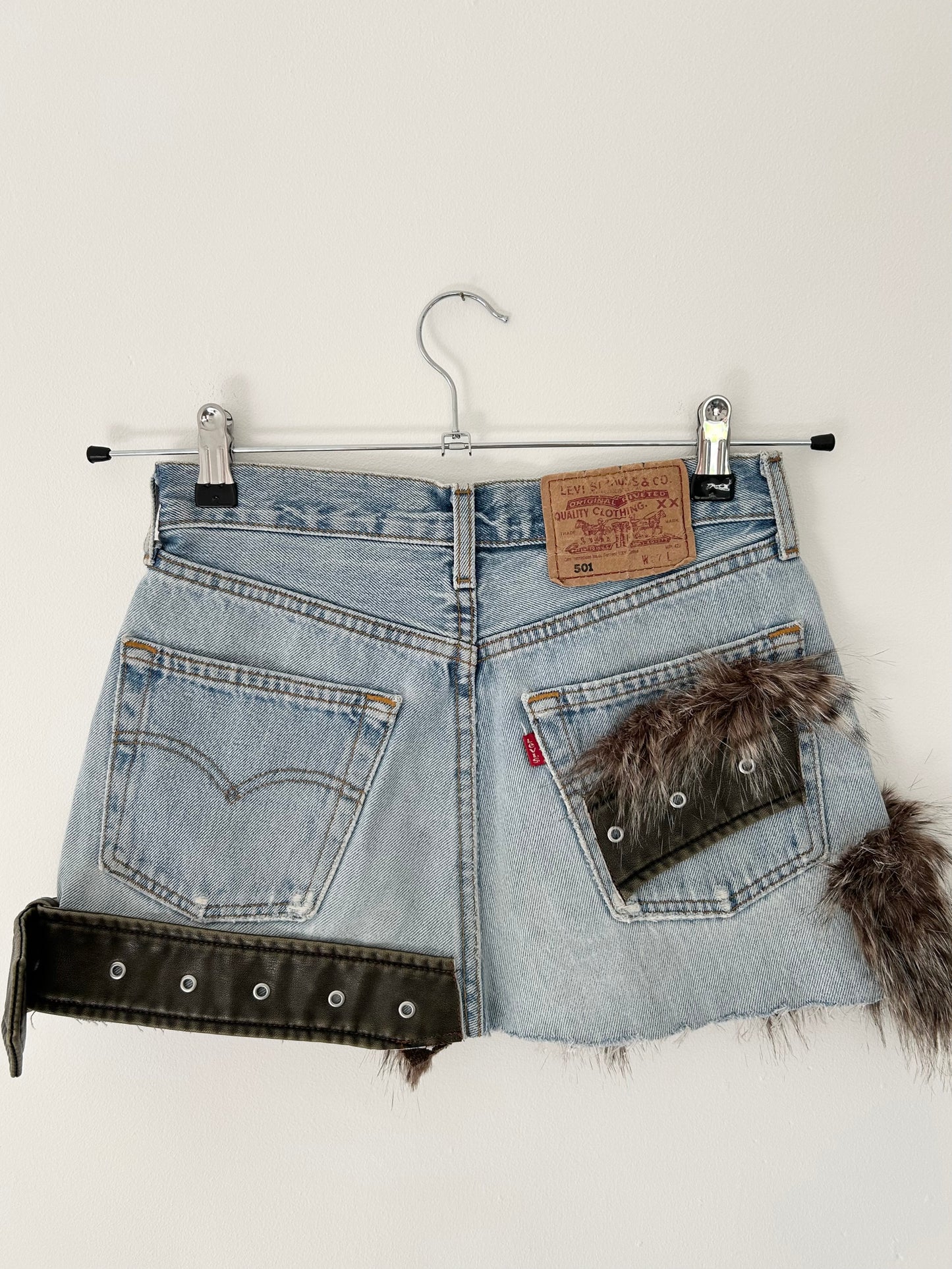 Mini Denim Reworked Skirt (size 6)