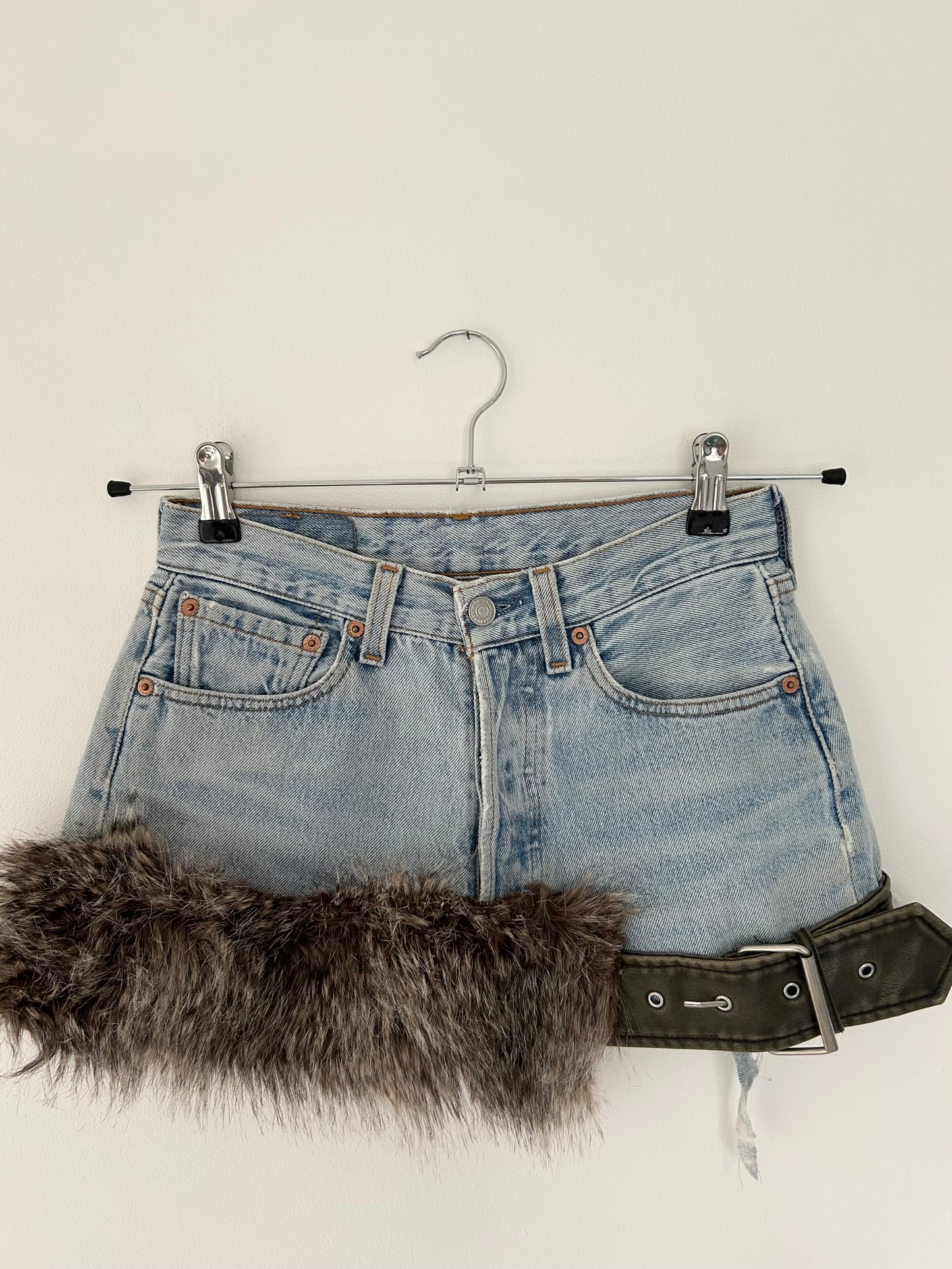 Mini Denim Reworked Skirt (size 6)