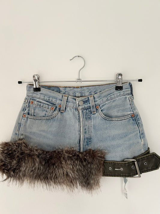 Mini Denim Reworked Skirt (size 6)