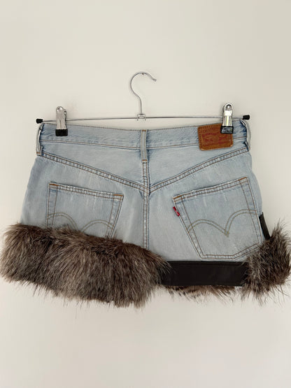 Mini Denim Reworked Skirt (size 10)