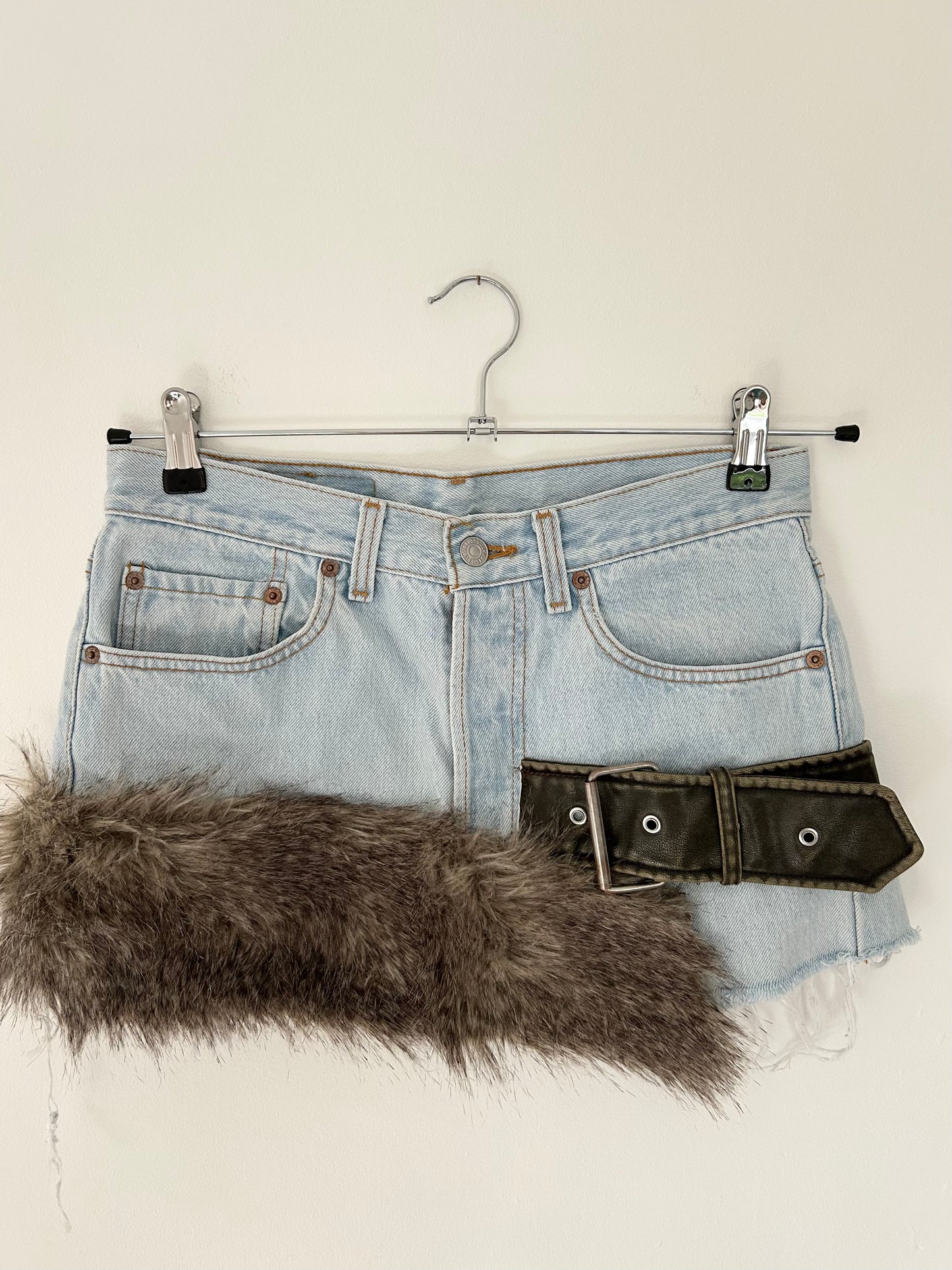 Mini Denim Reworked Skirt (size 8)