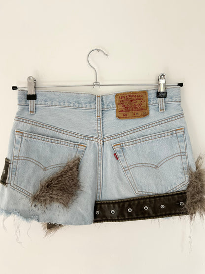 Mini Denim Reworked Skirt (size 8)